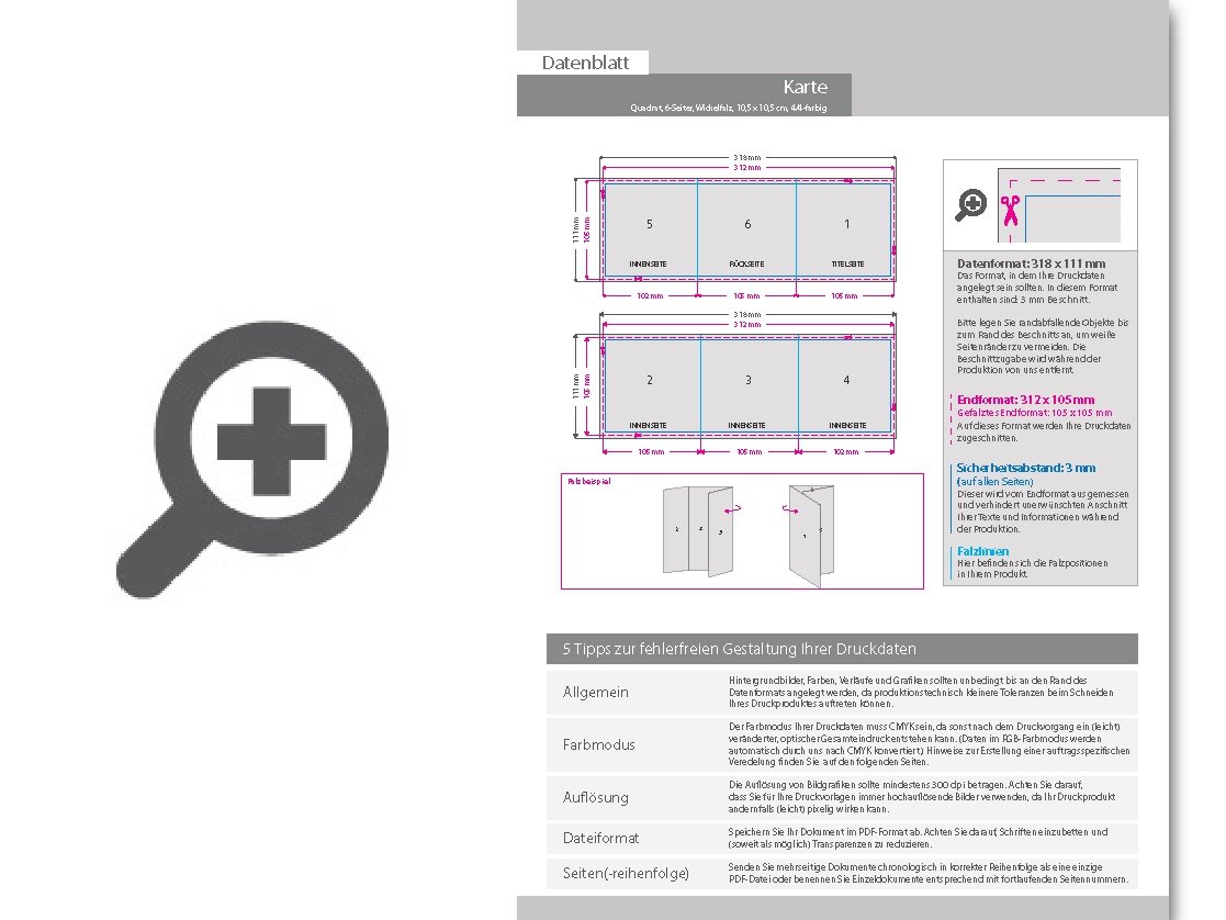 Product Bild geburtstagskarte__gefalzt_auf_quadrat_10_5_cm_x_10_5_cm__vertikaler_wickelfalz__6-seitig