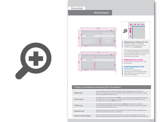 Product Bild klapp-visitenkarten_quer_5_5_farbig_-_rillung_au__ermittig___beidseitig_bedruckt_(cmyk_4-farbig_+_1_hks-sonderfarbe)